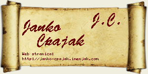 Janko Čpajak vizit kartica